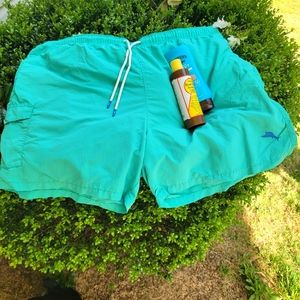 Green Tommy Bahama swim trunk